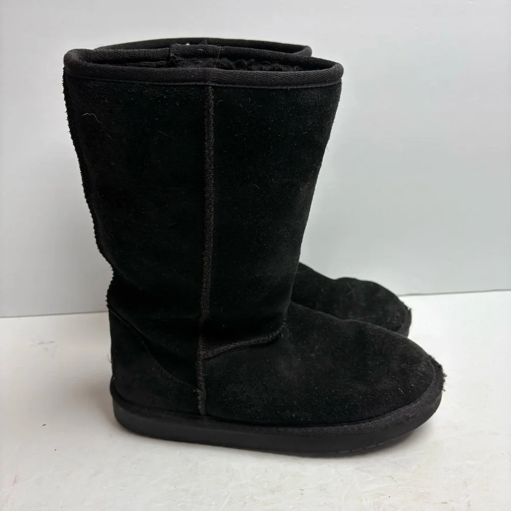 Koolaburra by Ugg Black Suede Snow Boots Koola Tall Kids size 3